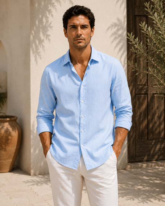 Ice Horizon Premium Linen Shirt