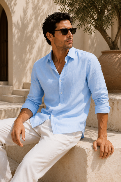 Ice Horizon Premium Linen Shirt