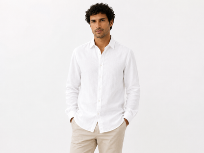 Alpine White Premium Linen Shirt