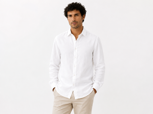 Alpine White Premium Linen Shirt