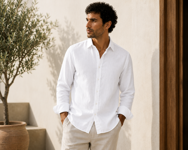 Alpine White Premium Linen Shirt