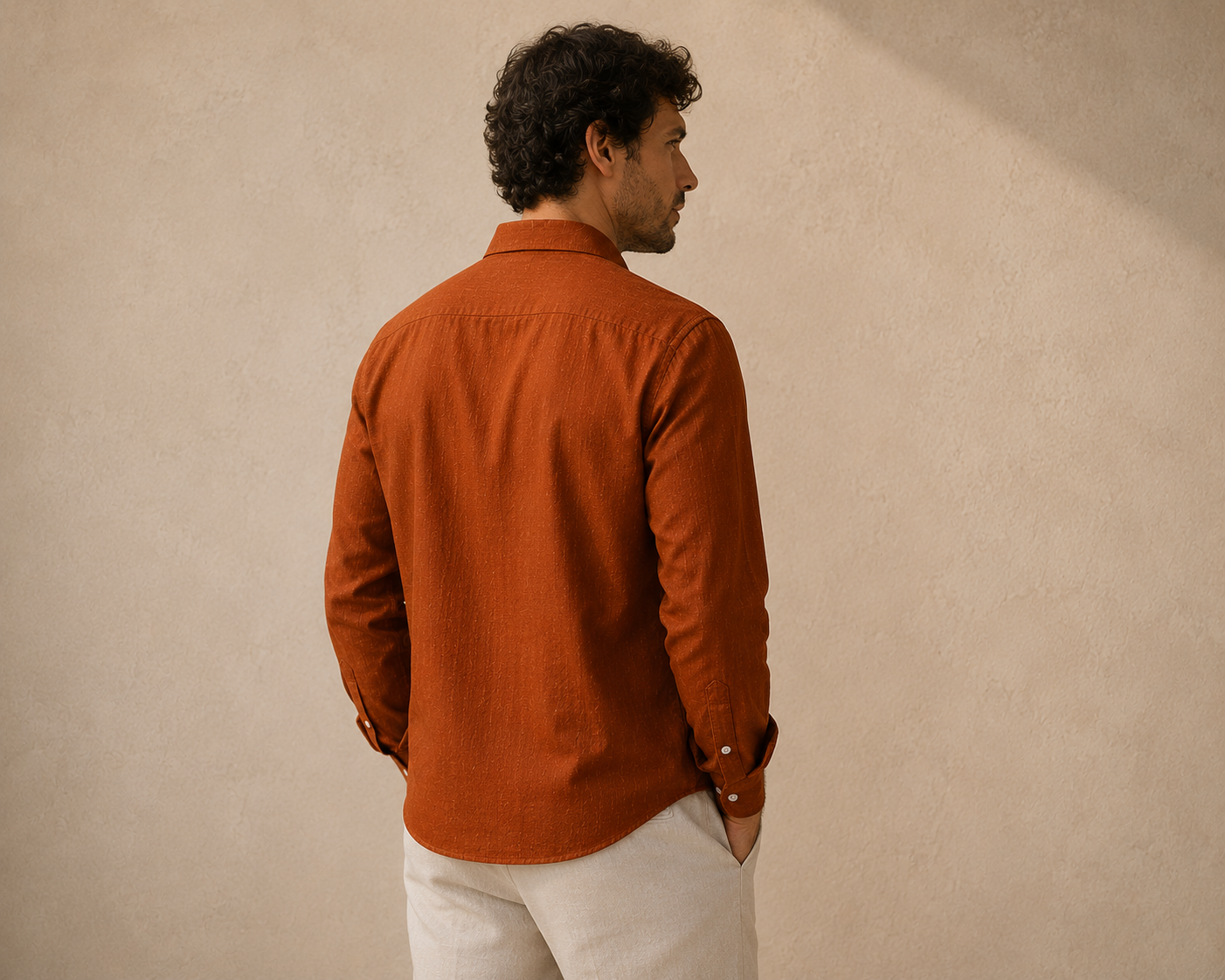 Cinnamon Earth Brown Linen Shirt