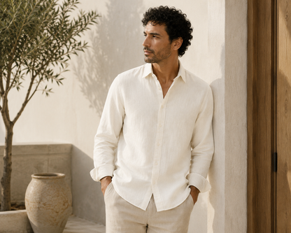 Sunset Rust Premium Linen Shirt