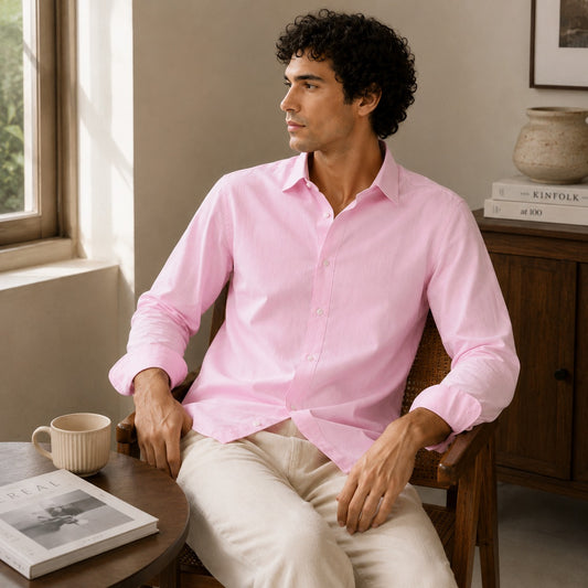 Blush Rose Premium Linen Shirt