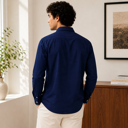 Midnight Navy Premium Linen Shirt