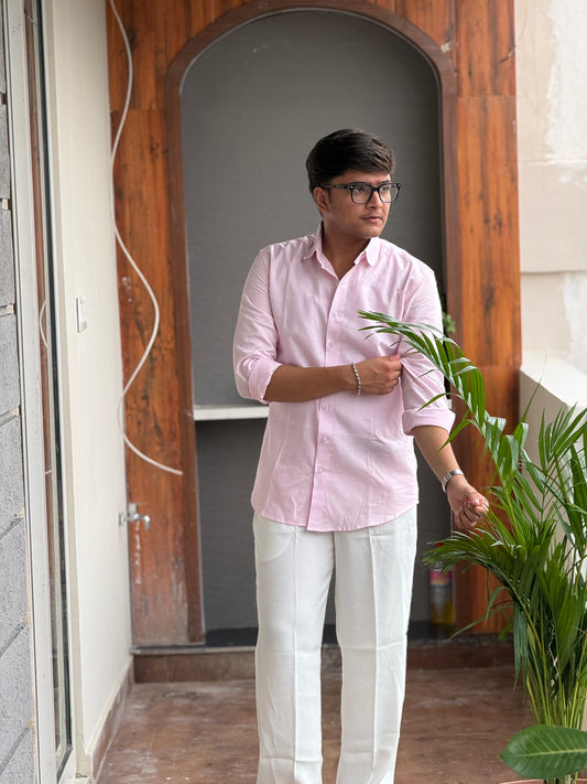 Blush Rose Premium Linen Shirt